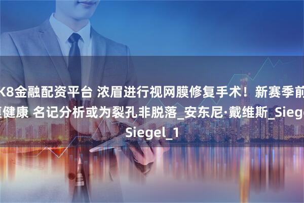 K8金融配资平台 浓眉进行视网膜修复手术！新赛季前恢复健康 名记分析或为裂孔非脱落_安东尼·戴维斯_Siegel_1